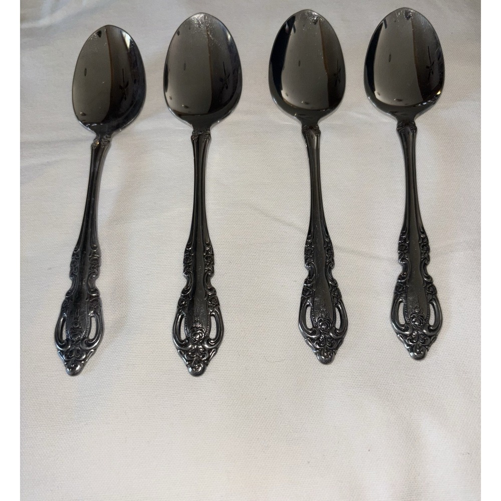 4 Oneida Community BRAHMS Stainless Steel 6" Spoons